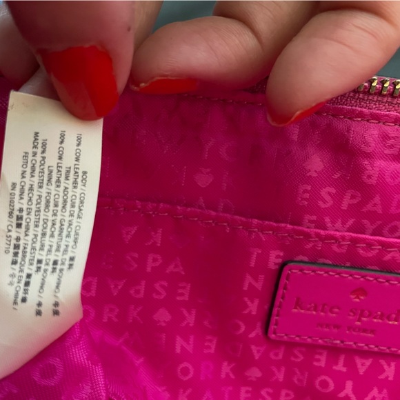 Adelia Hadley 2way Leather Bright Neon Crossbody Messenger removable strap clutc - Picture 8 of 14